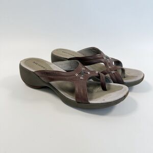 Merrell Sundial Spin Bracken Women's Brown Leather Performance Sandals Size 9